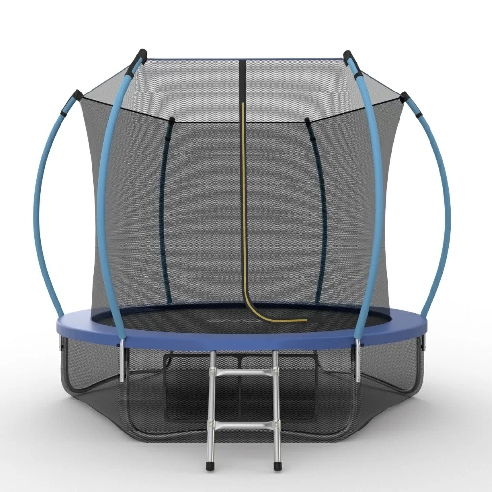 Реальное фото EVO JUMP Internal 10ft (Blue) + Lower net. Батут с внутренней сеткой и лестницей, диаметр 10ft (синий) + нижняя сеть от магазина СпортЕВ
