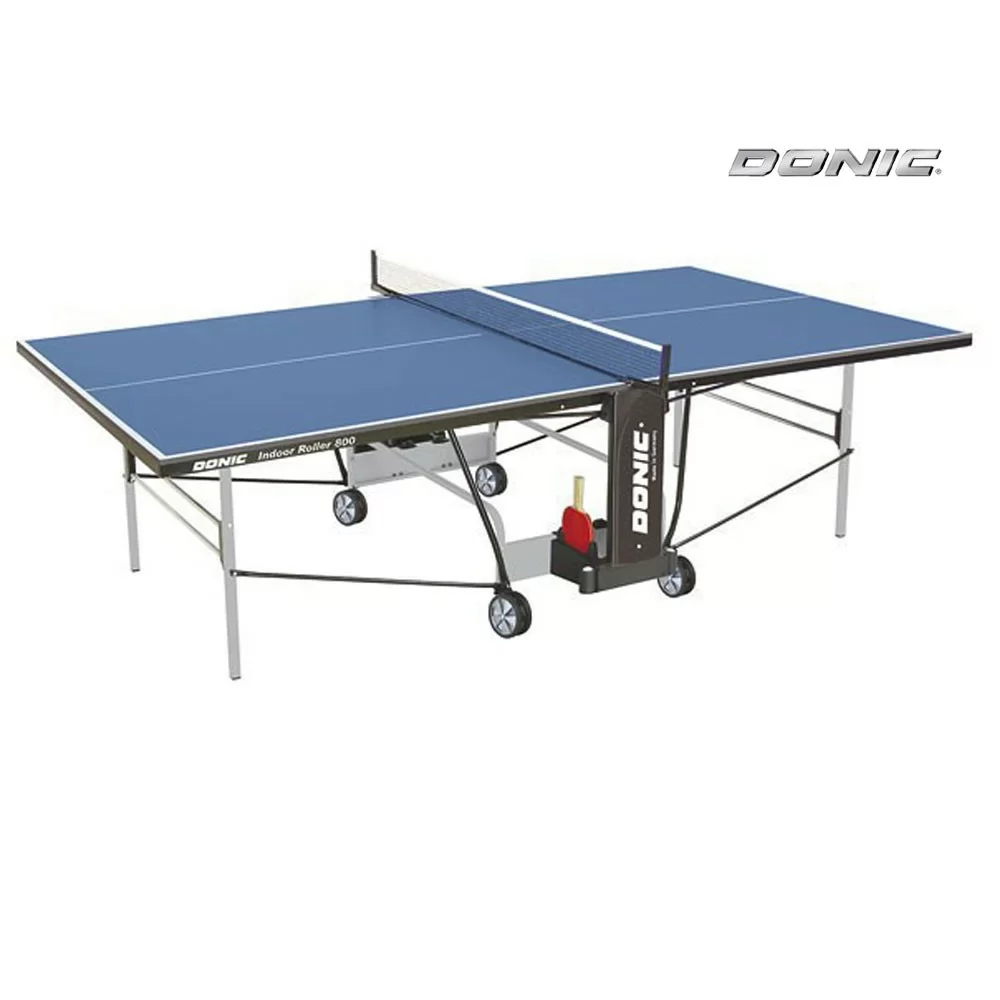 Реальное фото Теннисный стол DONIC INDOOR ROLLER 800 BLUE 230288-B от магазина СпортЕВ