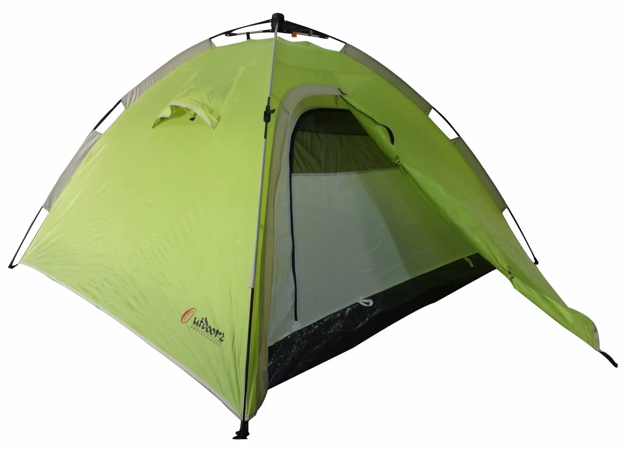 Реальное фото Палатка Outdoors Super Easy III 3-местная зелено-бежевая 63239 от магазина СпортЕВ