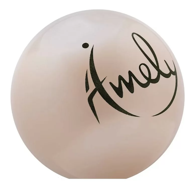 Реальное фото Мяч для художественной гимнастики 15 см Amely AGB-301 жемчужный 19930 от магазина СпортЕВ