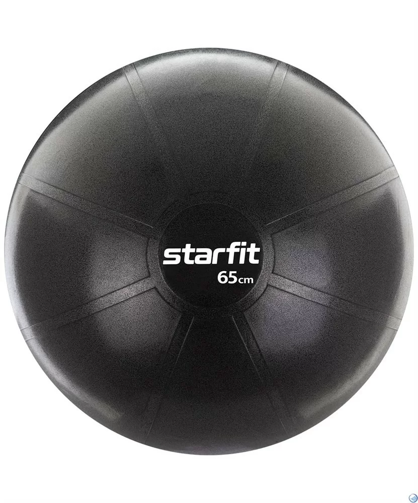 Реальное фото Фитбол 65 см StarFit Pro GB-107 высокой плотности 1200 гр без насоса антивзрыв черный 18979 от магазина СпортЕВ