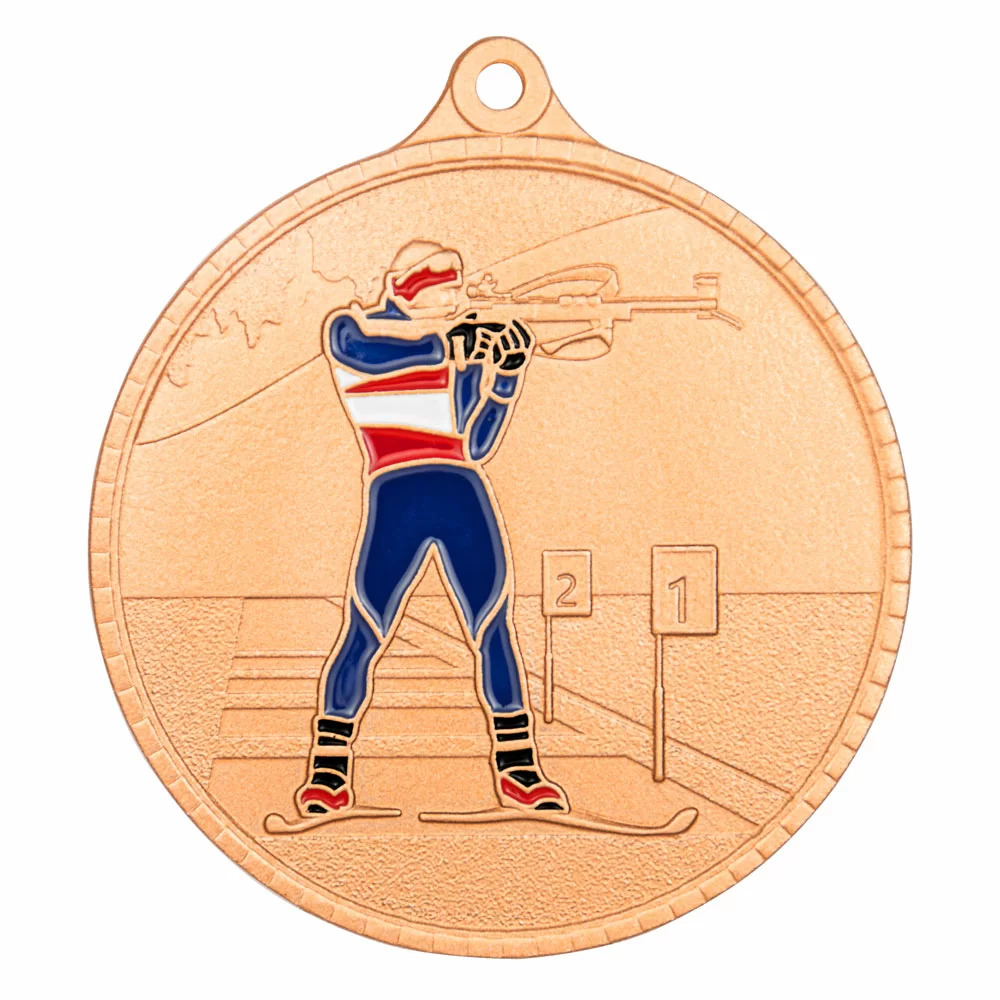 Реальное фото Медаль MZP 598-55/В биатлон (D-55мм, s-2 мм) от магазина Спортев