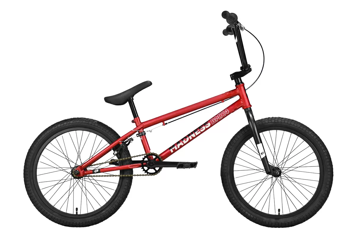 Реальное фото Велосипед Stark Madness BMX 4 (2022) красный/черный от магазина СпортЕВ
