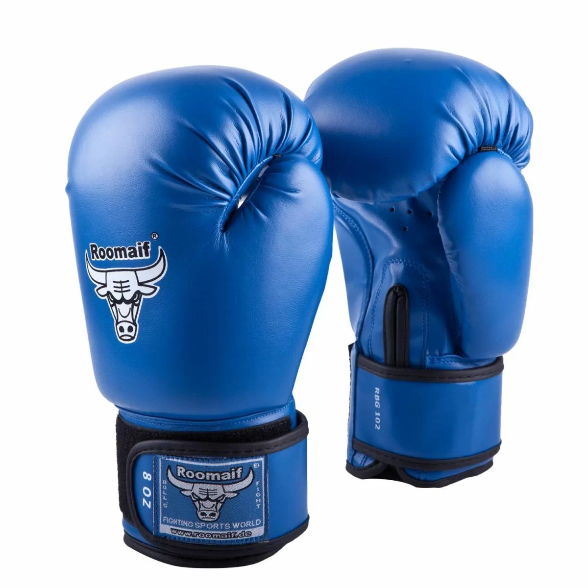 Реальное фото Перчатки боксерские Roomaif RBG-102 Dyex синий от магазина СпортЕВ