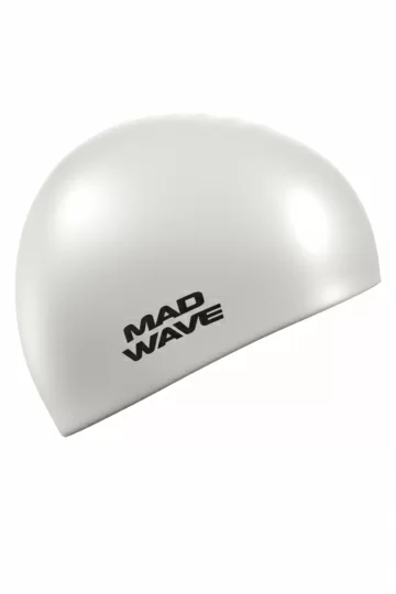 Реальное фото Шапочка для плавания Mad Wave Intensive Big white M0531 12 2 02W от магазина СпортЕВ