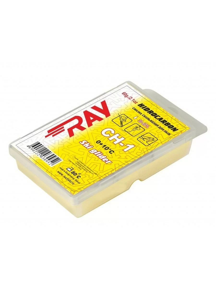 Реальное фото Парафин/мазь скольжения Ray CH-1 0..+10°С 60 г желтый CH-1 от магазина СпортЕВ