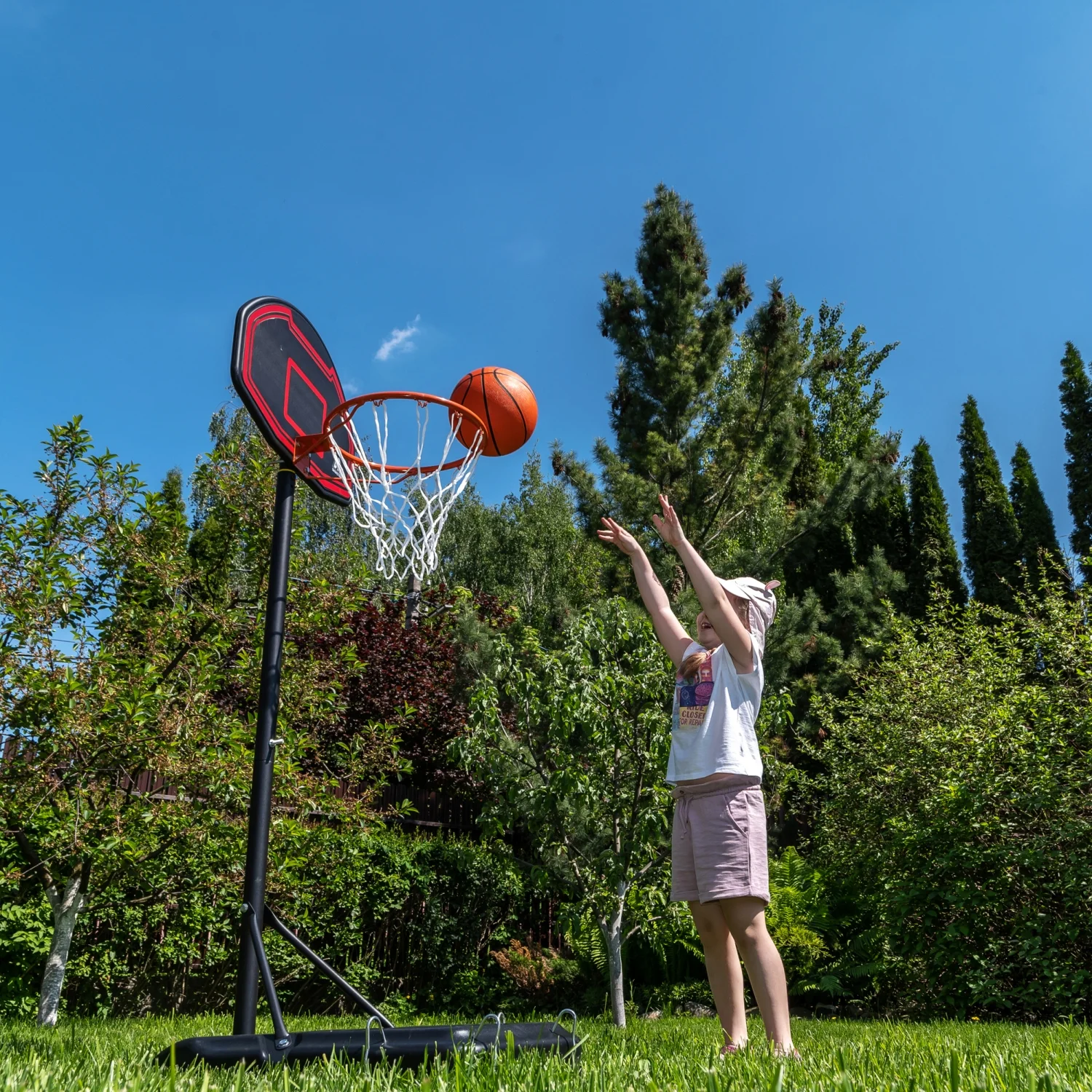 Реальное фото Мобильная баскетбольная стойка DFC KIDSC от магазина Спортев