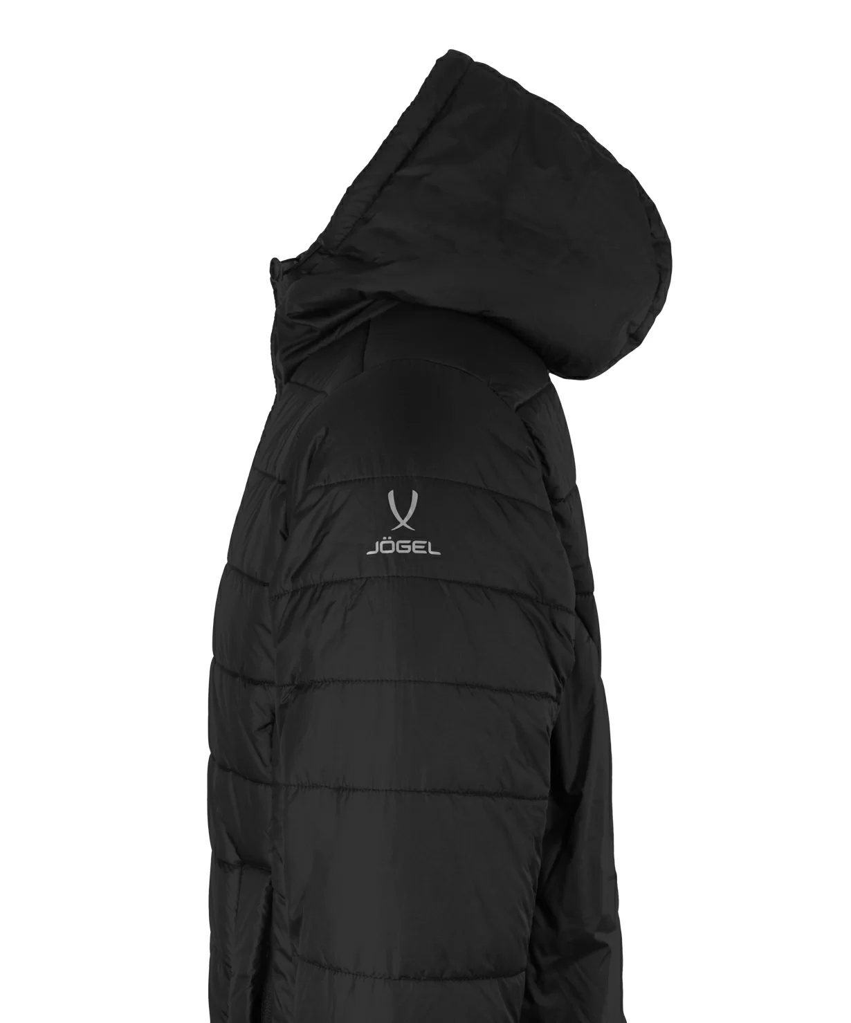 Реальное фото Пальто утепленное ESSENTIAL Long Padded Jacket, черный Jögel от магазина Спортев