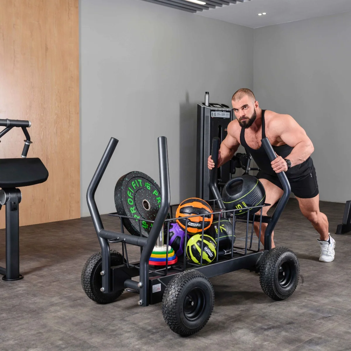 Реальное фото Сани-тележка для функционального тренинга (Тренажер Tank) TANGEN от магазина Спортев