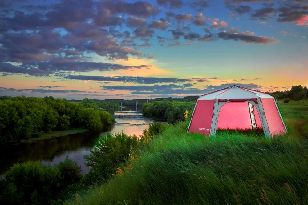 Реальное фото Тент шатер туристический ATEMI АТ-4G от магазина СпортЕВ