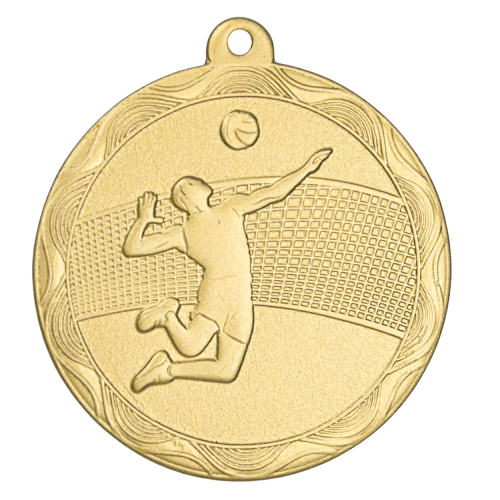 Реальное фото Медаль MZ 81-50/GM волейбол (D-50мм, s-2мм) от магазина Спортев