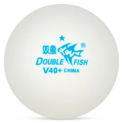 Мяч для настольного тенниса Double Fish No-Star Ball 40+ мм белый (1 шт) V40+