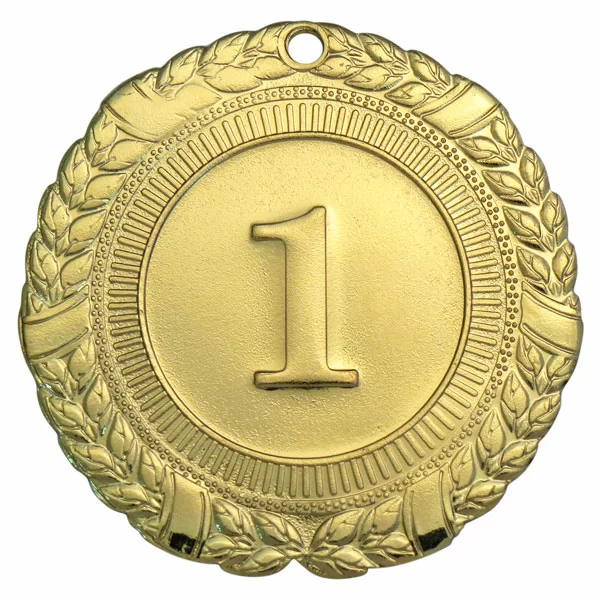 Реальное фото Медаль MZ 28-45/G 1 место (D-45мм, s-2мм) от магазина СпортЕВ