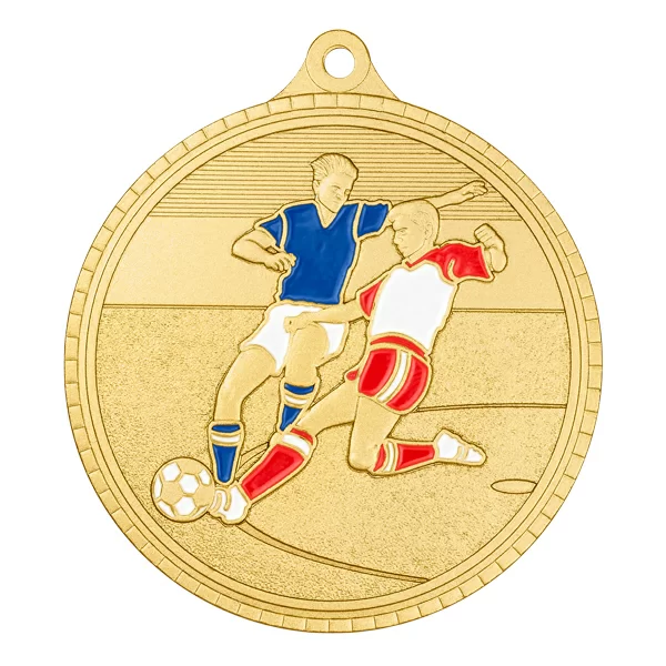 Реальное фото Медаль MZP 585-55/G футбол (D-55мм, s-2 мм) сталь от магазина Спортев