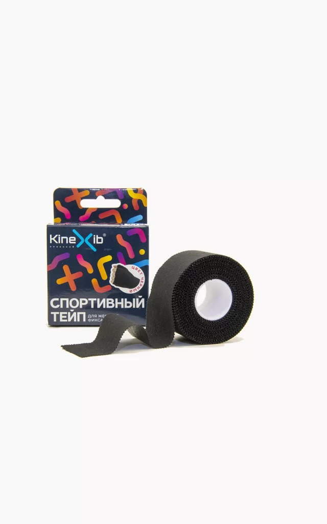 Реальное фото Тейп спортивный Kinexib 9,1 м * 3,8 см черный от магазина СпортЕВ