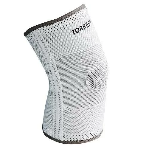 Реальное фото Суппорт колена Torres с боковыми вставками нейлон серый PRL11010 от магазина СпортЕВ