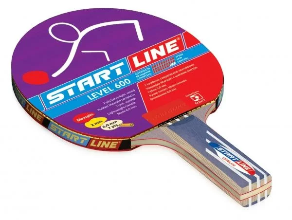 Реальное фото Ракетка для настольного тенниса Start Line Level 600 (коническая) 60-711 от магазина СпортЕВ