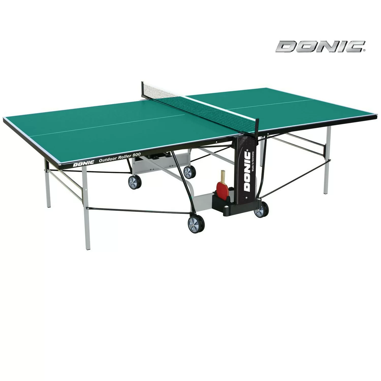 Реальное фото Теннисный стол DONIC OUTDOOR ROLLER 800-5 GREEN 230296-G от магазина СпортЕВ