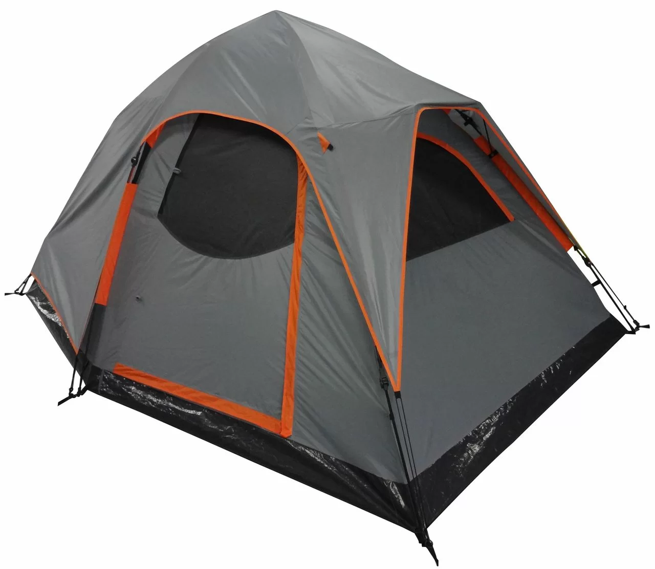 Реальное фото Палатка Outdoors Happy Home 4-местная серо-оранжевая 63310A от магазина СпортЕВ