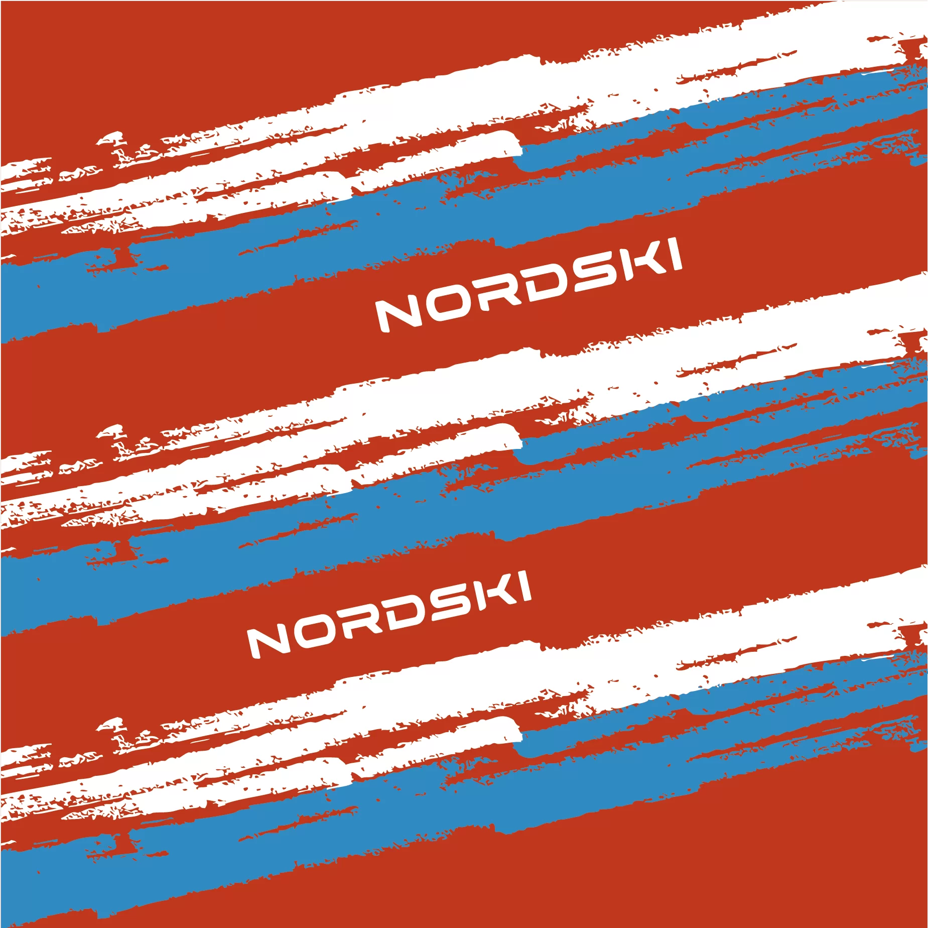 Реальное фото Баф Nordski Stripe red/blue NSV409987 от магазина СпортЕВ
