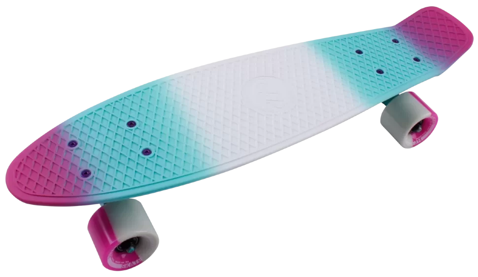 Реальное фото Скейтборд TechTeam пластиковый Multicolor 22 pink/sea blue TSL-401M от магазина СпортЕВ