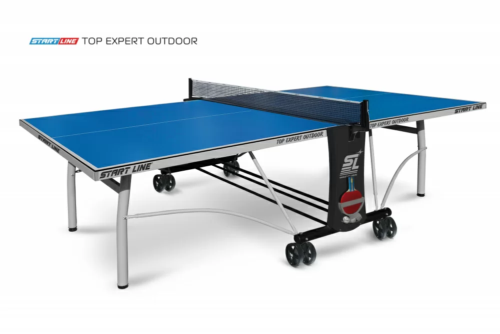 Реальное фото Теннисный стол Start Line Top Expert Outdoor blue от магазина СпортЕВ