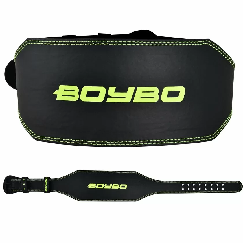 Реальное фото Пояс тяжелоатлетический BoyBo Premium кожа 15 см BBW-650 от магазина СпортЕВ