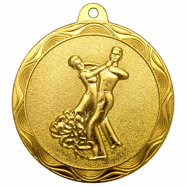 Реальное фото Медаль MZ 84-50/G спортивно-бальные танцы (D-50 мм, s-2 мм) от магазина СпортЕВ