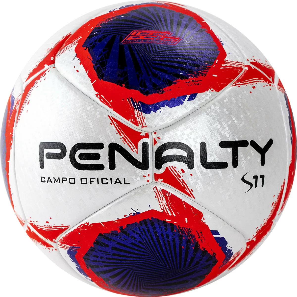 Реальное фото Мяч футбольный Penalty Bola Campo S11 R1 XXI №5 PU термосшивка бело-синий-красный 5416181241-U от магазина СпортЕВ