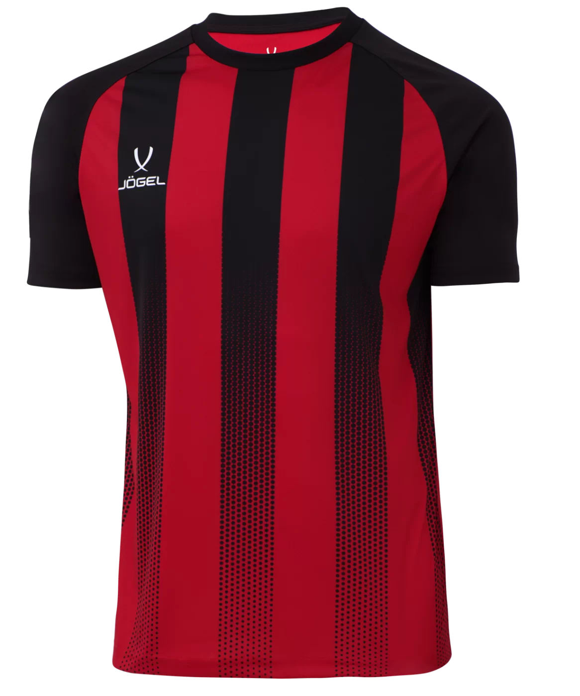 Реальное фото Футболка игровая Camp Striped Jersey, красный/черный, детский Jögel от магазина Спортев