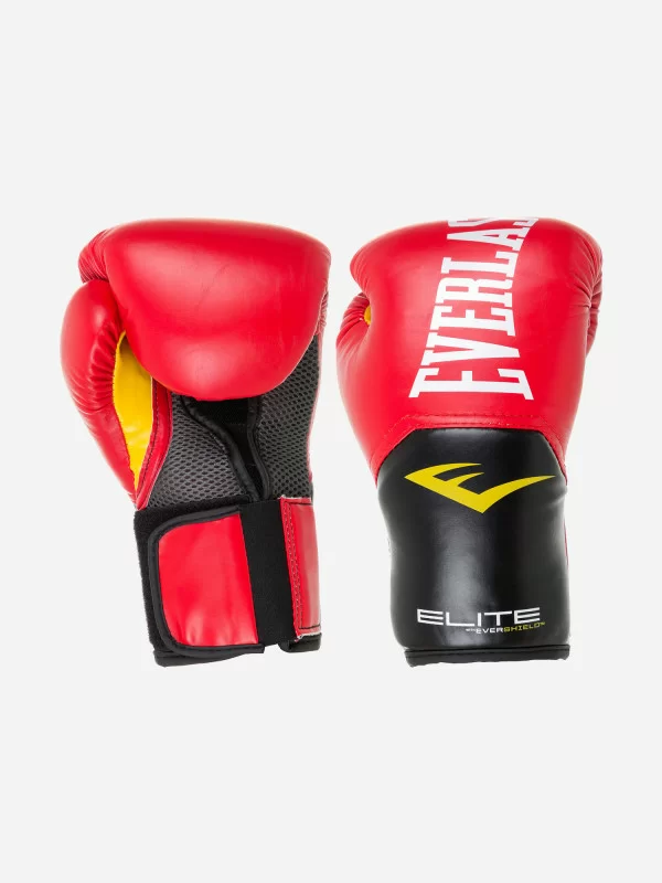 Реальное фото Перчатки боксерские Everlast Elite ProStyle тренировочные красные P00001243/1198 от магазина СпортЕВ