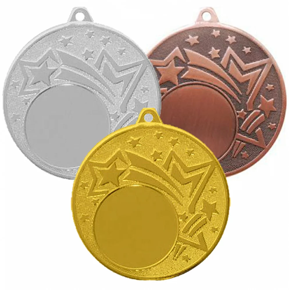 Реальное фото Комплект медалей MZ 02-50 (D-50мм, s-2мм) (G/S/B) от магазина СпортЕВ