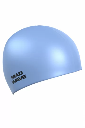 Реальное фото Шапочка для плавания Mad Wave Pastel azure M0535 04 0 08W от магазина СпортЕВ