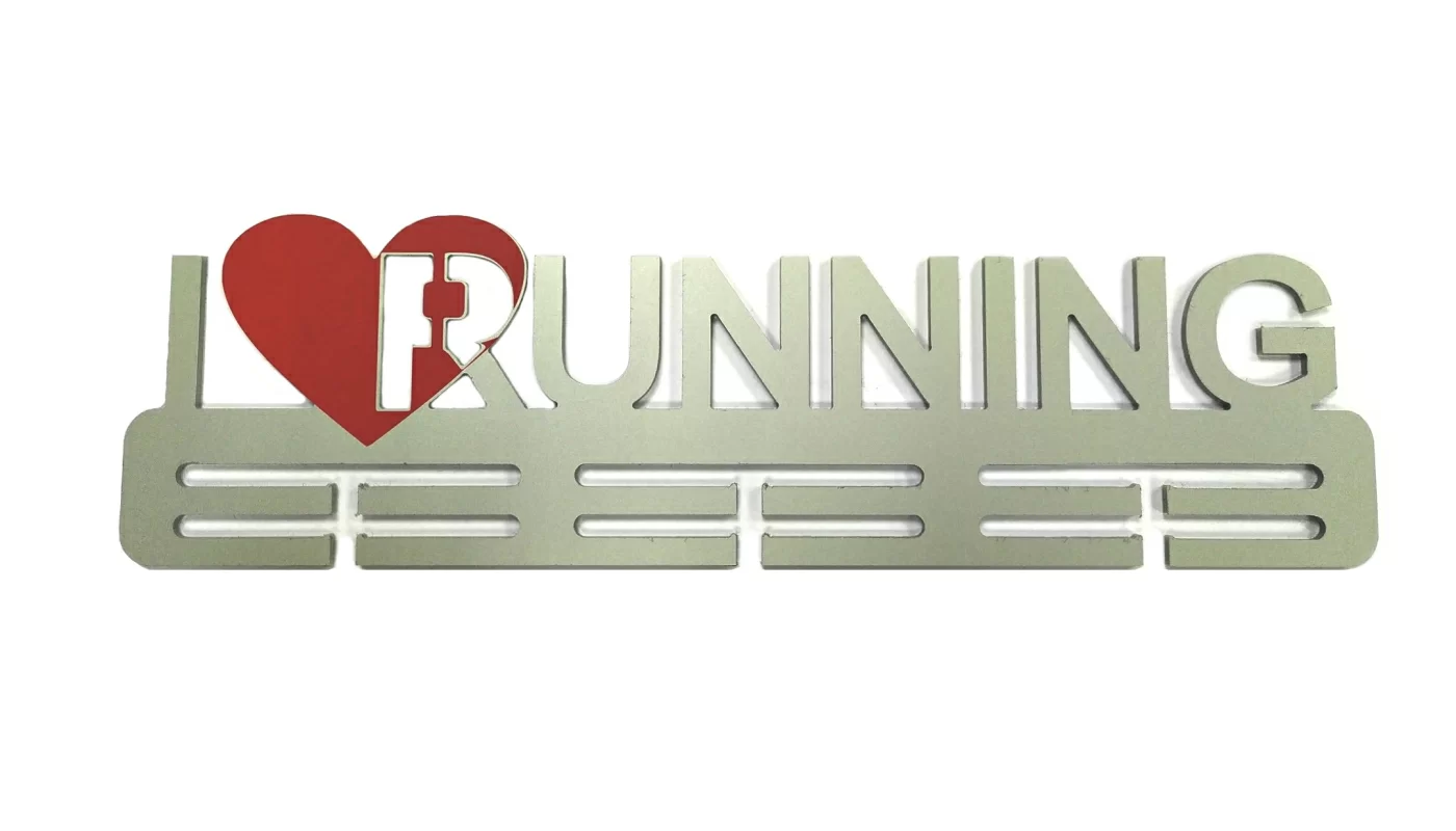 Реальное фото Медальница "I Love Running" 40 см МБВС01 от магазина СпортЕВ