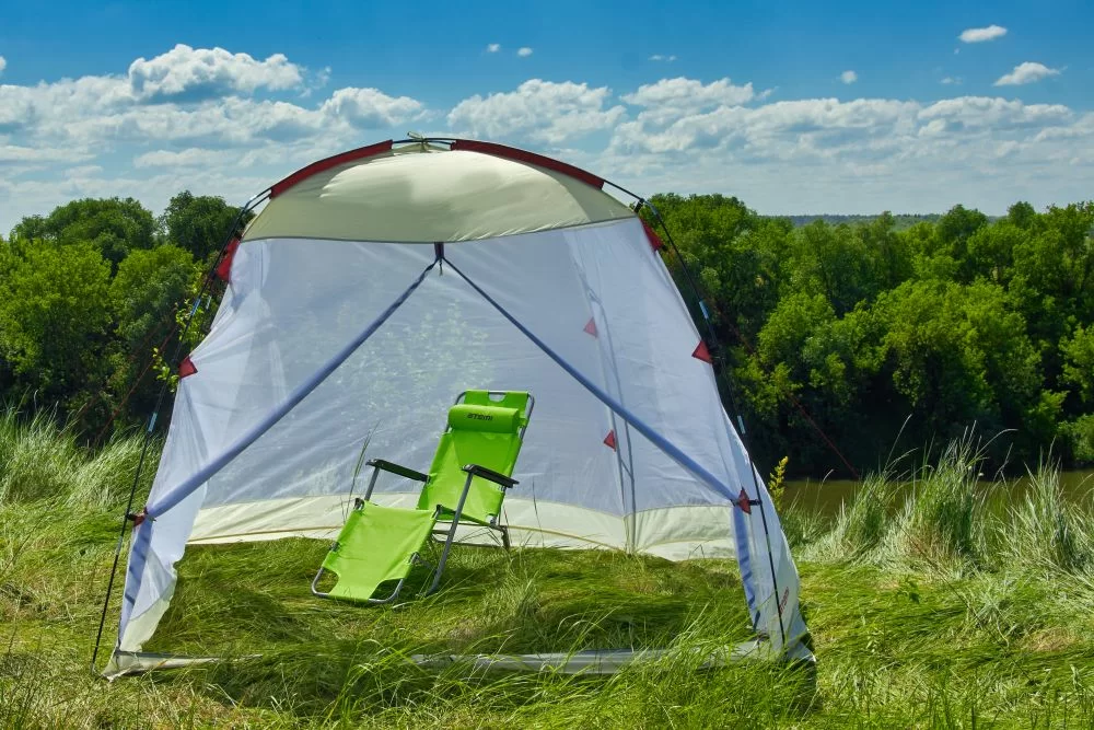 Реальное фото Тент шатер туристический ATEMI АТ-1G от магазина СпортЕВ
