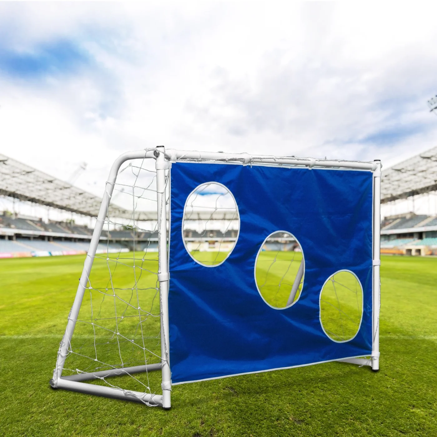 Реальное фото Ворота игровые DFC GOAL120T 120x80x55cm с тентом для отрабатывания ударов от магазина Спортев