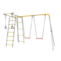 ROMANA Полянка Плюс 2 (желтый/серый) (с фанерными качелями) 103.26.06+1.Д-26.00+1.Д-26.00