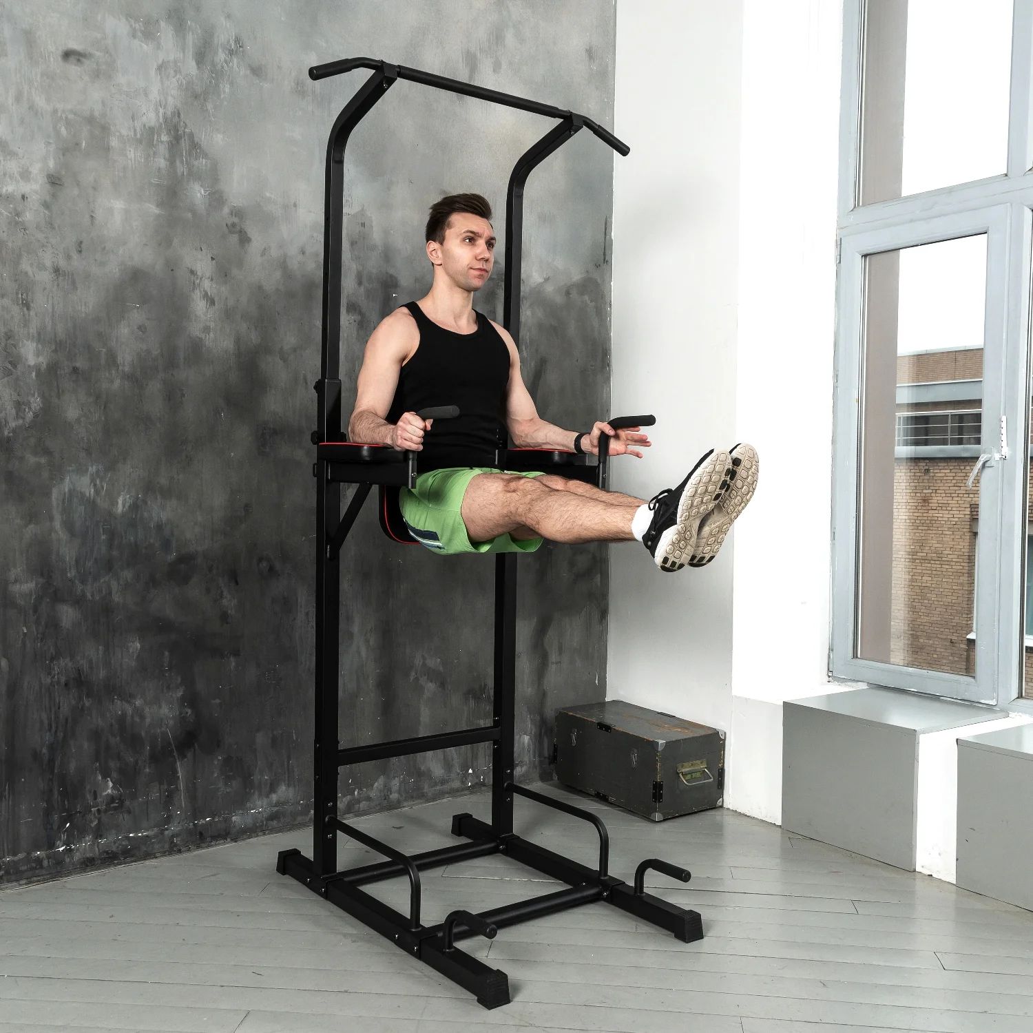 Реальное фото Турник-брусья DFC Power Tower G-ADVENOR от магазина Спортев