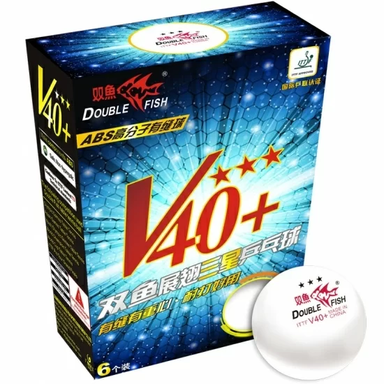 Реальное фото Мяч для настольного тенниса Double Fish 3* Volant 40+ (1 шт) A110F от магазина СпортЕВ