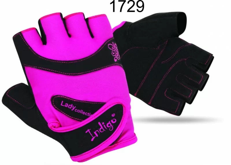 Реальное фото Перчатки Indigo женские розово-черные SB-16-1729 от магазина СпортЕВ