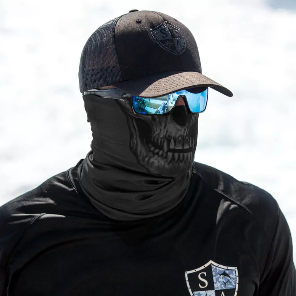 Реальное фото Шарф-маска (гейтер) SA Co. black skull SA-50215 от магазина СпортЕВ