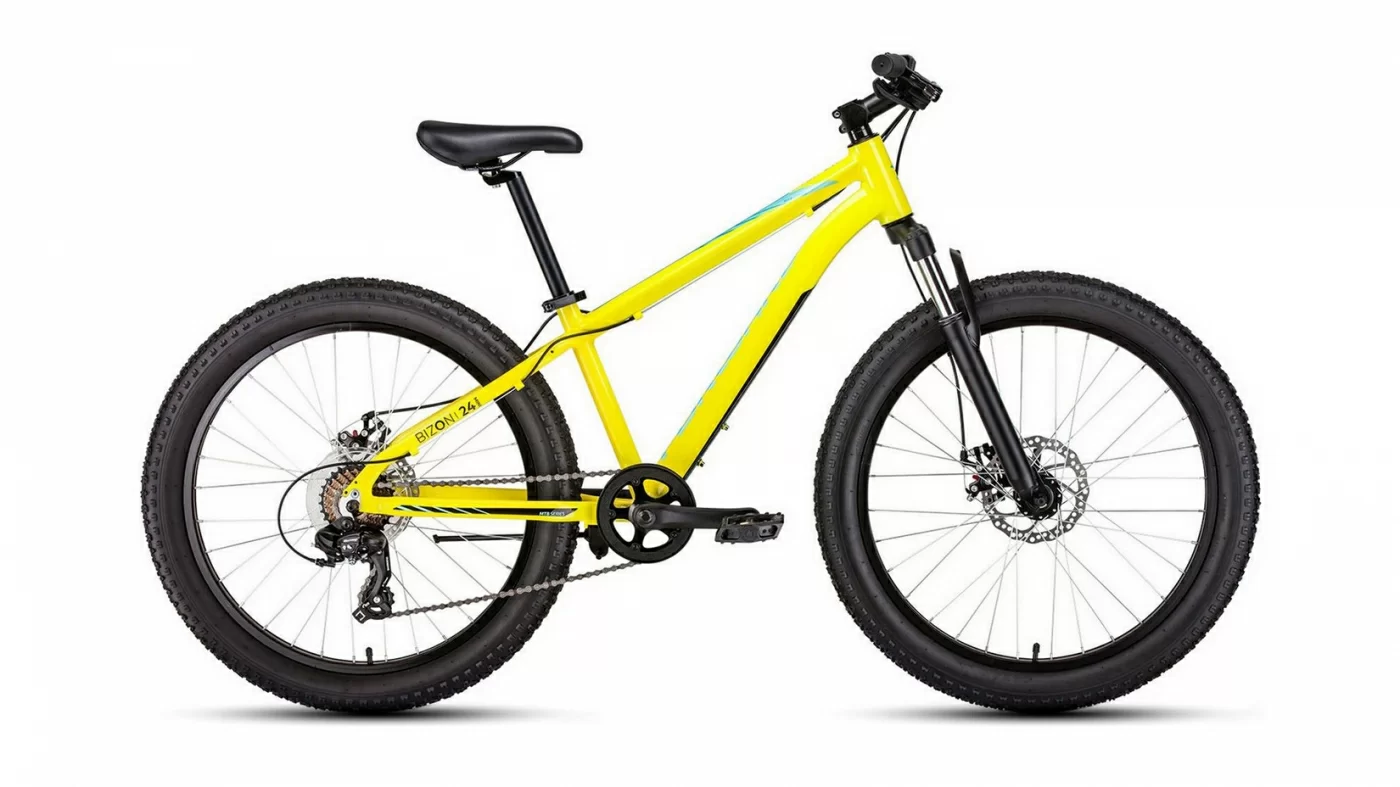 Реальное фото Велосипед Forward Bizon Mini 24 (2021) желтый от магазина СпортЕВ