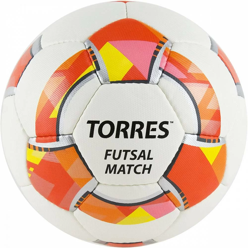 Реальное фото Мяч футзальный Torres Futsal Match №4 32 панели PU бело-красный FS32064 от магазина СпортЕВ