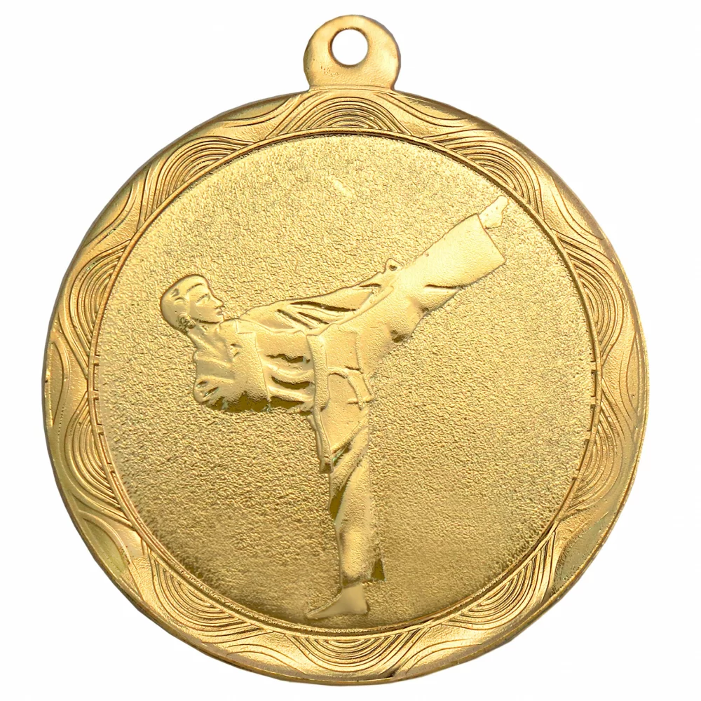 Реальное фото Медаль MZ 62-50/G тхэквондо (D-50 мм, s-2,5 мм) от магазина Спортев