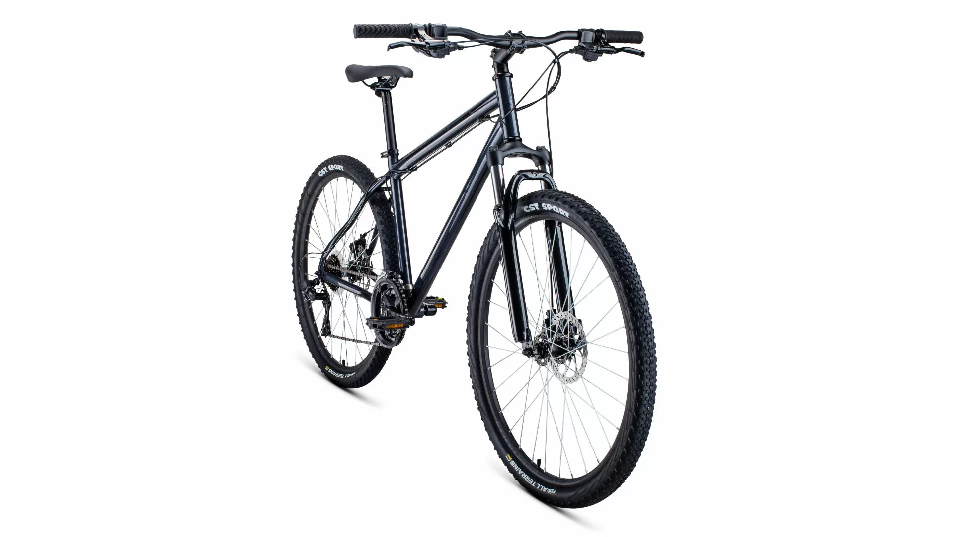 Реальное фото Велосипед Forward Sporting 27.5 2.0 disc (2021) темно-серый/черный от магазина СпортЕВ