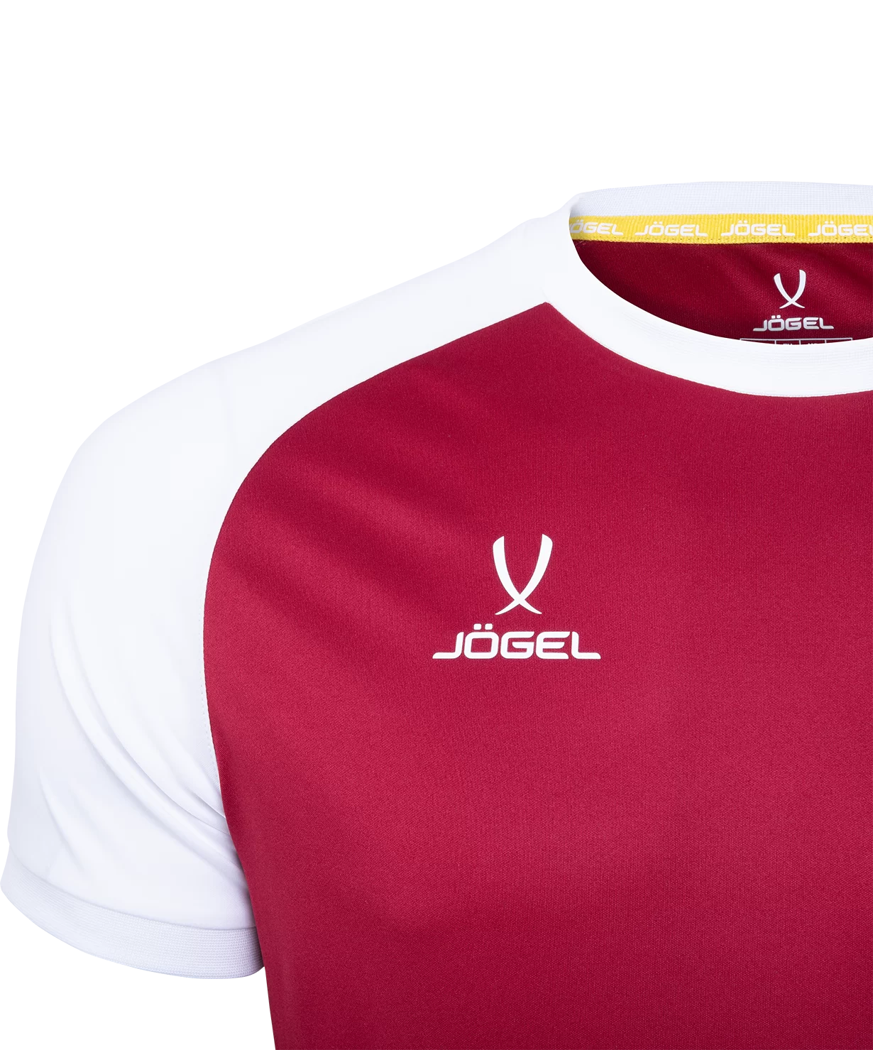 Реальное фото Футболка игровая CAMP Reglan Jersey, гранатовый/белый, детский Jögel от магазина Спортев