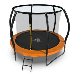 Батут DFC KENGOO II 8ft внутр.сетка, лестница, оранж/черн (244см) 8FT-BAS-BO