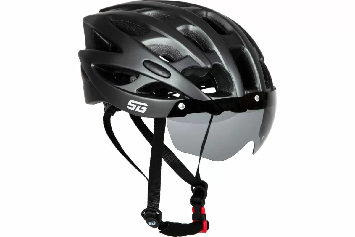 Реальное фото Шлем STG WT-037 с визором серый Х112441 от магазина СпортЕВ