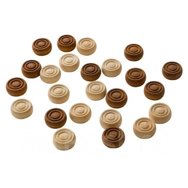 Реальное фото Шашки деревянные (d28) Ш-6 от магазина Спортев