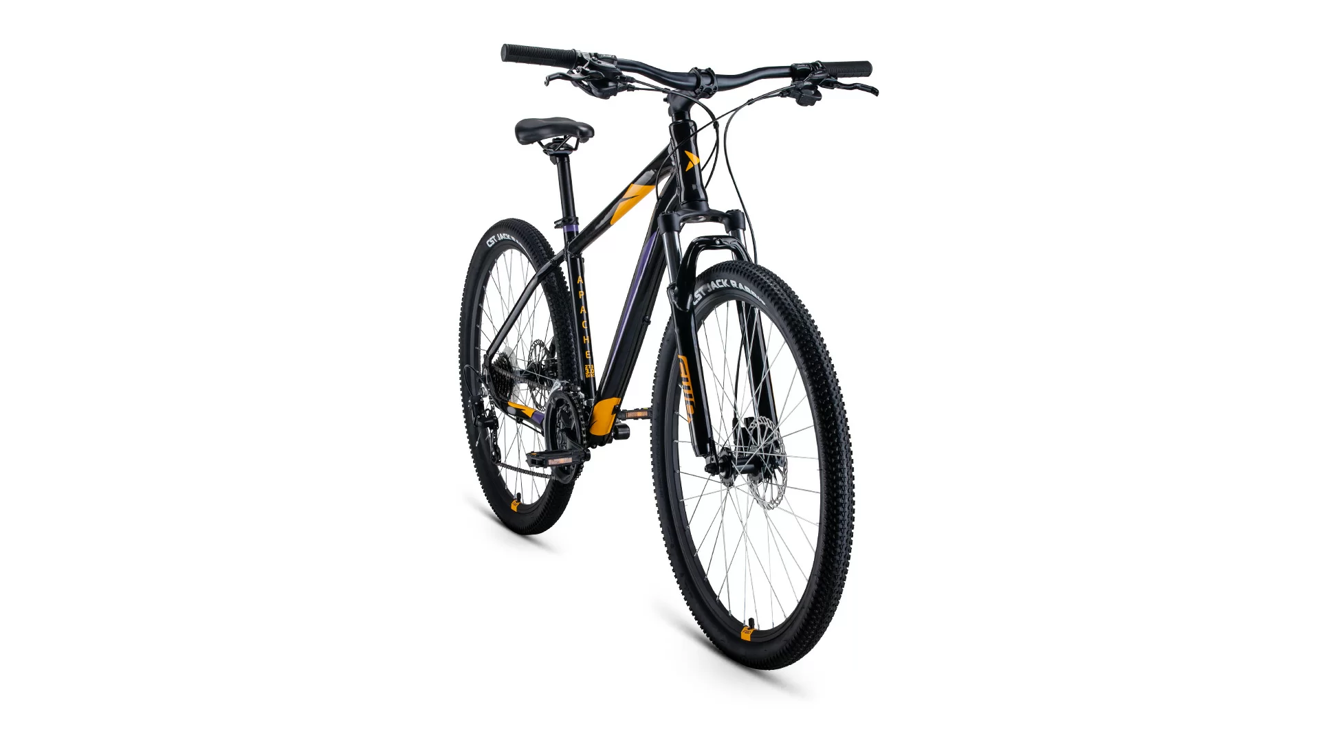 Реальное фото Велосипед Forward Apache 27.5 3.0 HD (21ск) (2022) черный/оранжевый от магазина СпортЕВ